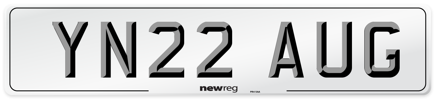 YN22 AUG Number Plate from New Reg